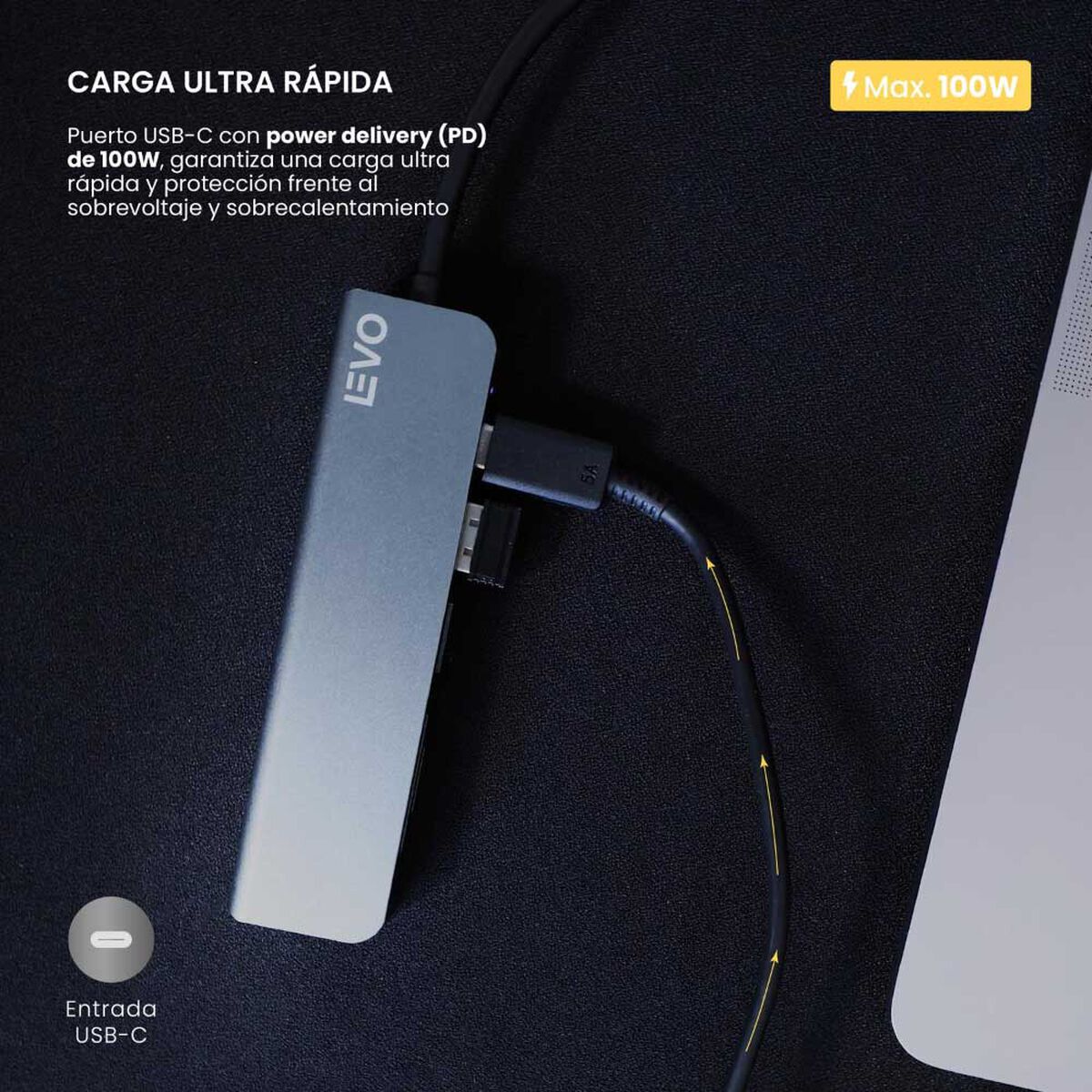 Adaptador Multipuerto Levo Hub 6 en 1