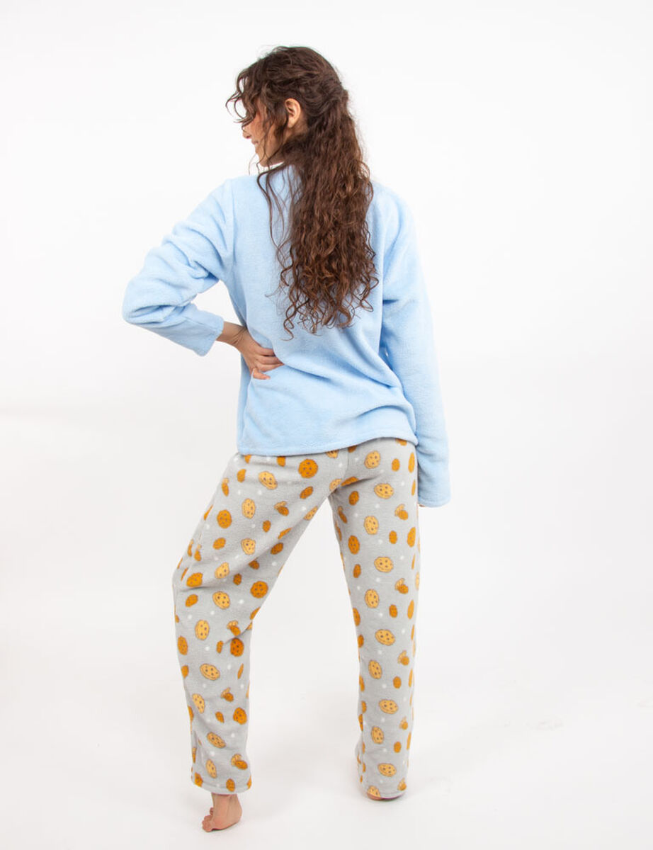 Pijama Manga Larga Mujer Cookie Monster Palza Sesamo