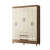 Clóset Casanova Fit 6 Puertas 2 Cajones Jequitiba Blanco