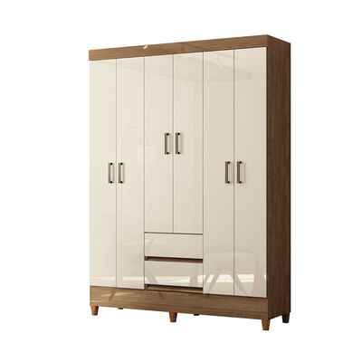 Imagen 2 del producto Clóset Casanova Fit 6 Puertas 2 Cajones Jequitiba Blanco