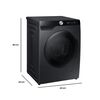 Lavadora Secadora Samsung WD12FG6B34BBZS 12/8 kg. Negra WiFi