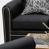 Juego de Living Almore Alemania Sofá 3 Cuerpos + Dos Sillones 1 Cuerpo Negro