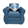 Juego de Living Almore Francia Sofá 3 Cuerpos + Dos Sillones 1 Cuerpo Azul