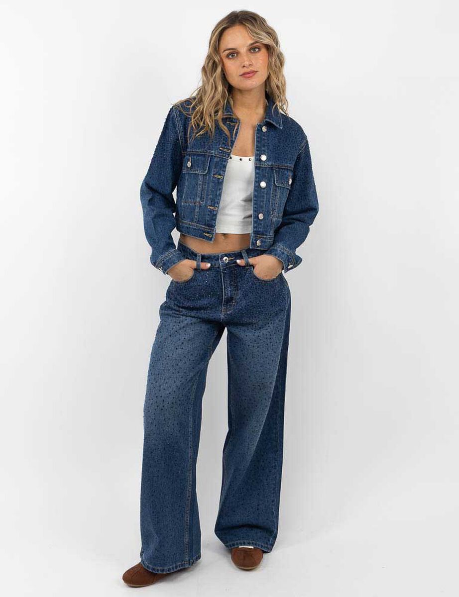 Chaqueta Crop Denim Mujer Icono