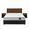 Cama Americana Flex Base Dividida 2 Plazas Star + Respaldo + 2 Veladores Asturias