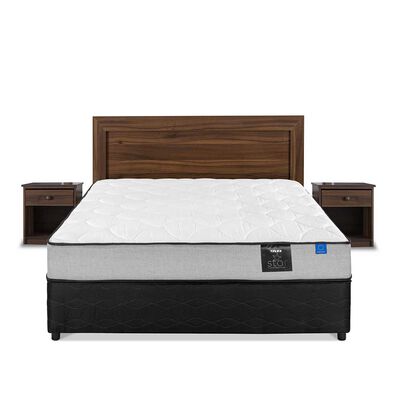 Imagen 2 del producto Cama Americana Flex Base Dividida 2 Plazas Star + Respaldo + 2 Veladores Asturias