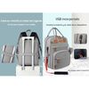 Mochila Maternal con Monedero y Colgador Lubabycas Gris