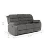 Sof&aacute; Reclinable Daniels Norman 3 Cuerpos Gris