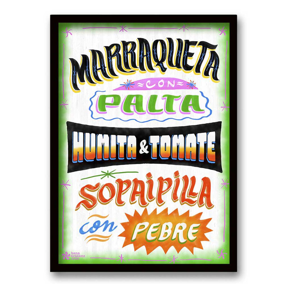 Cuadro Decorativo Retela Comidas 40 x 30 cm