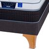 Cama Europea Flex 2 Plazas Nexus Base Dividida + Respaldo Design Grafito