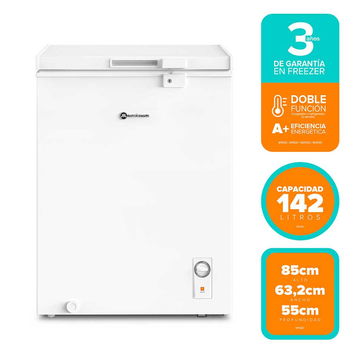 Freezer Horizontal Mademsa M150D 142 lts