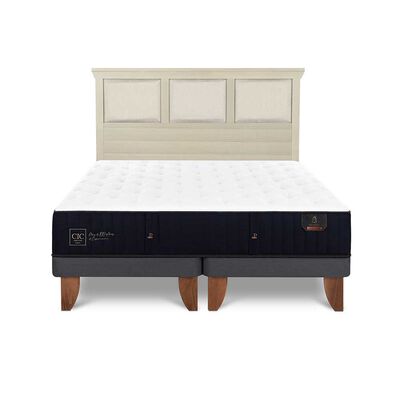 Cama Europea CIC Base Dividida King Premium + Respaldo Torino Alpino