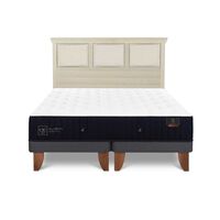Cama Europea CIC Base Dividida King Premium + Respaldo Torino Alpino