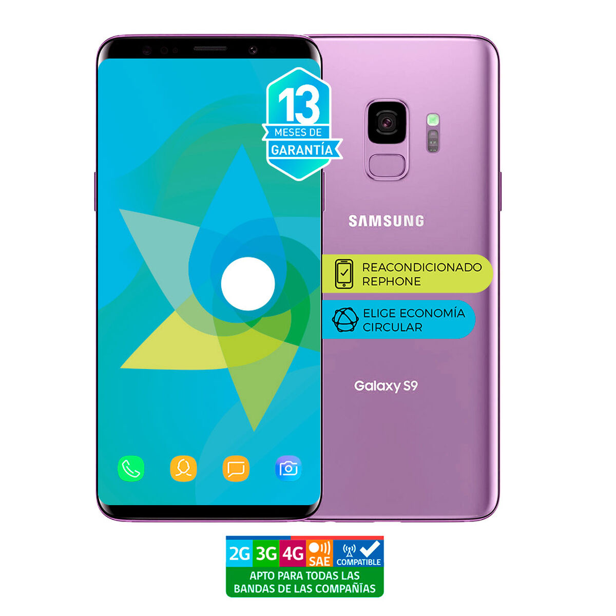 Celular Samsung S9 5,8" Reacondicionado Morado Liberado