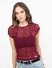 Polera Encaje Manga Corta Mujer Soviet