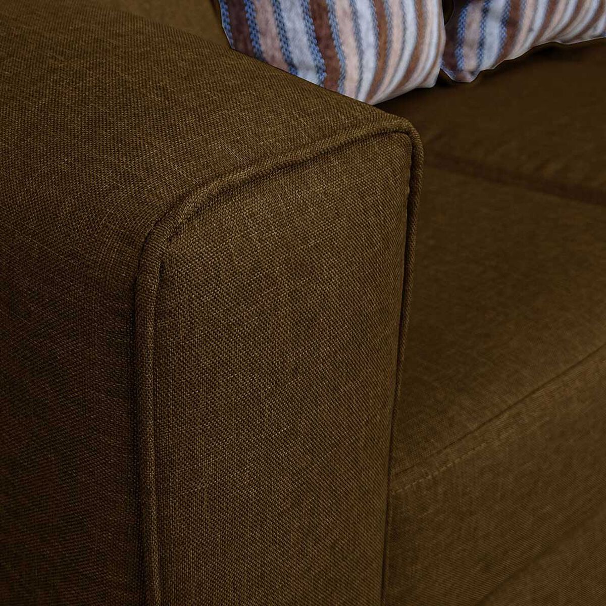 Juego de Living Elegant Detail Santa Fe Sofá 3 Cuerpos + Sofá 2 Cuerpos + Sillón 1 Cuerpo Café