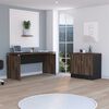 Combo Escritotio + Cajonera 2 Puertas TuHome Home Office Negro Soft-Co&ntilde;ac