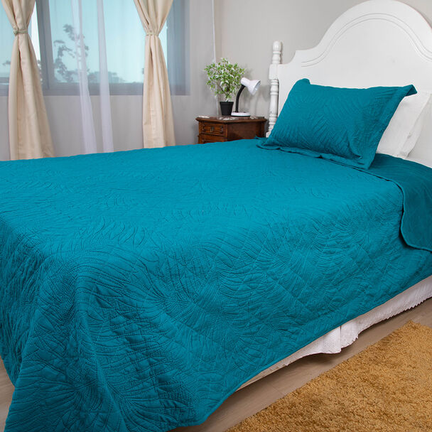 Quilt Doral 1,5 Plazas Azul Marino Bubbly