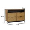 C&oacute;moda Vekkahome Iris 4 Cajones Caf&eacute;