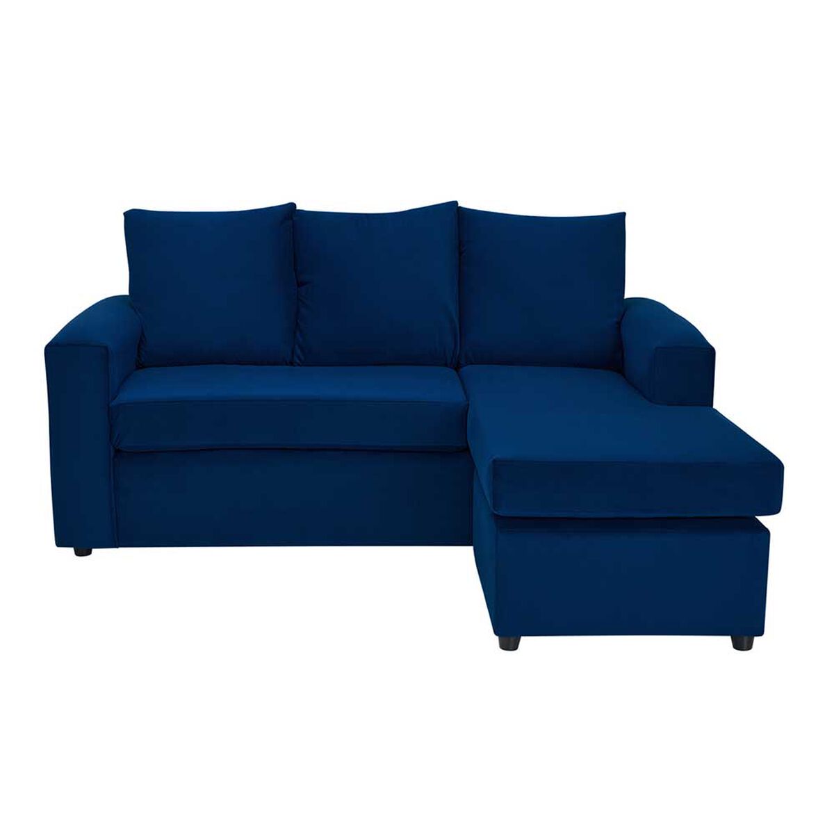 Sofá Bodevir Bi - L Felpa 3 Cuerpos Azul Marino