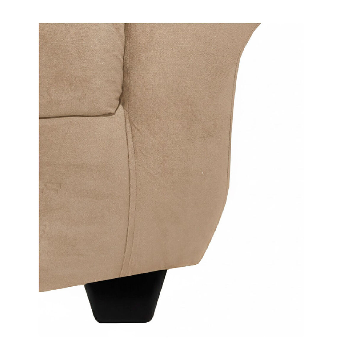 Sof&aacute; Muebles MPR Ezeiza 3 Cuerpos + 1 Pouf Felpa Beige