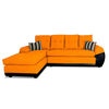 Seccional Izquierdo Elegant Houston Cheise Tela/PU 5 Cuerpos Oro