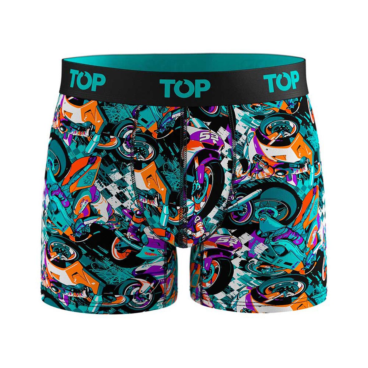 Pack 3 B&oacute;xer Medio Algod&oacute;n Motores Hombre Top