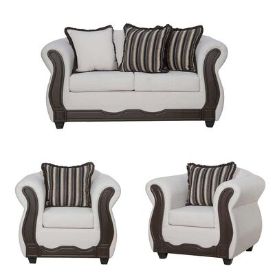 Imagen 1 del producto Juego de Living Black Factory Sofia 4 Cuerpos Crudo