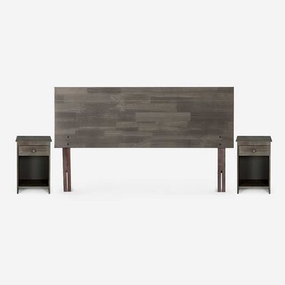 Respaldo 2 Plazas + 2 Veladores Rosen Tabor Grafito