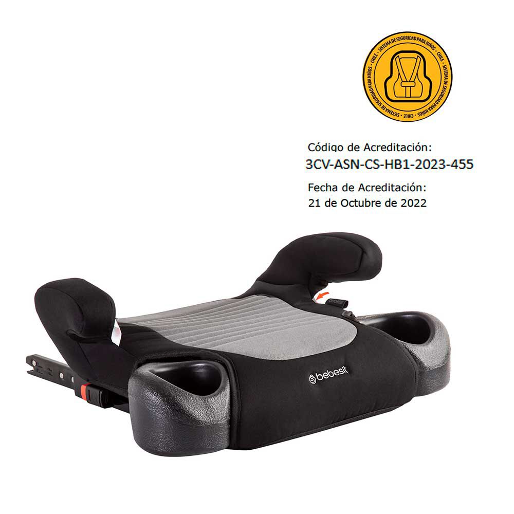 Silla de Auto Alzador Infantil Isofix Gris Bebesit, foto 7