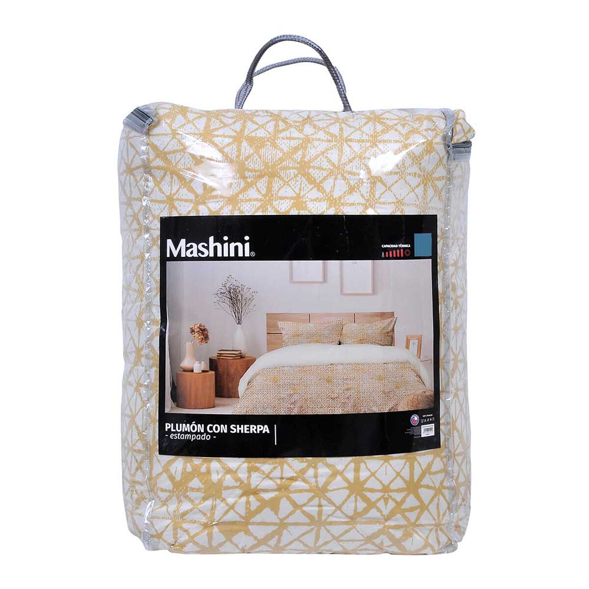 Plumón Microfibra Sherpa Mashini 2 Plazas Golden