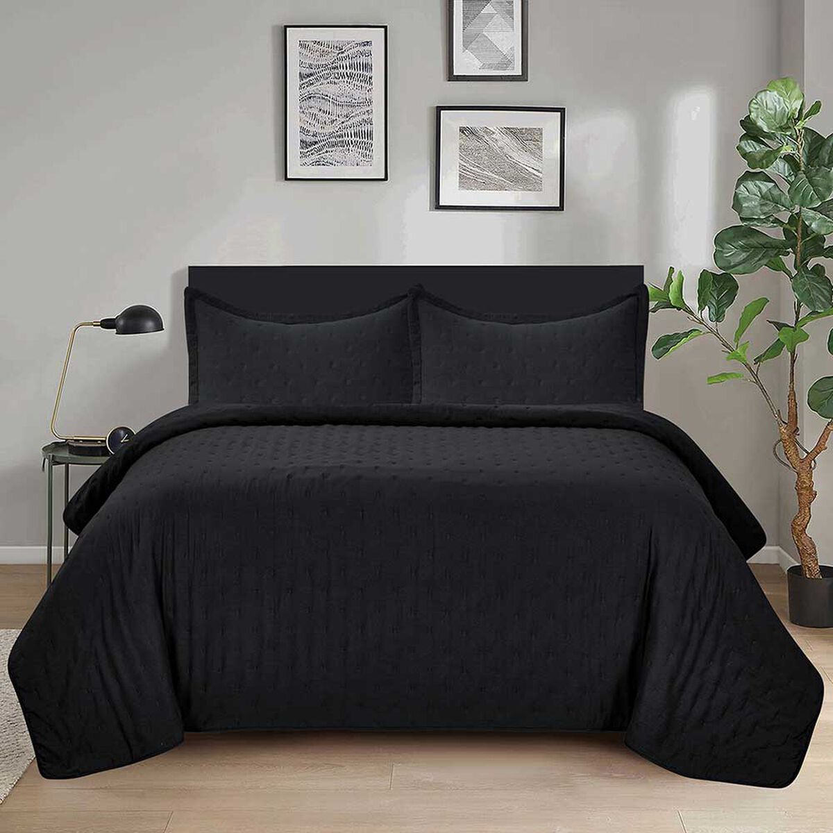 Quilt Illusions Super King Roma Negro