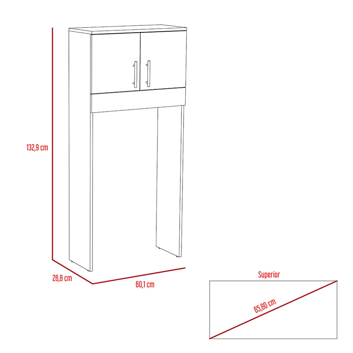 Optimizador Baño Bath 300 2 Puertas Rovere-Blanco