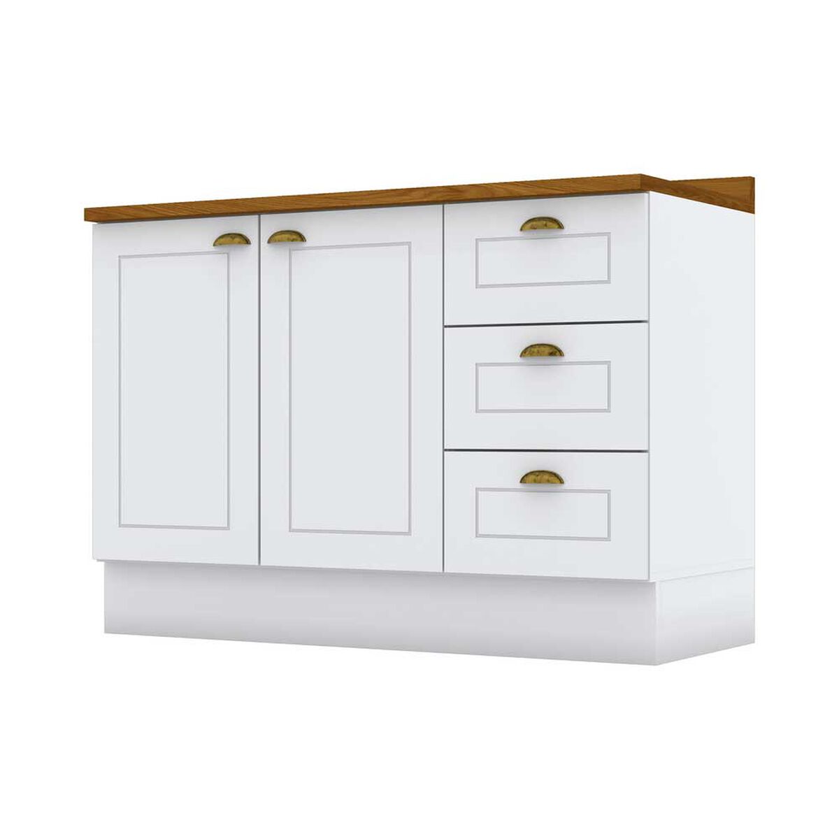 Combo Cocina Mueble A&eacute;reo + Base Home Mobili Americana 120 cm Natural