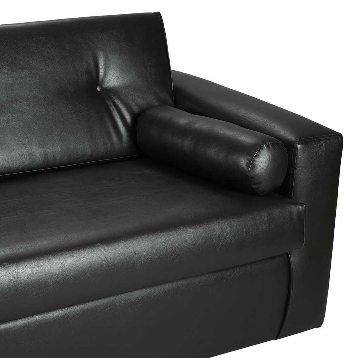 Sofá Bodevir Vivo PU 30 3 Cuerpos Negro 