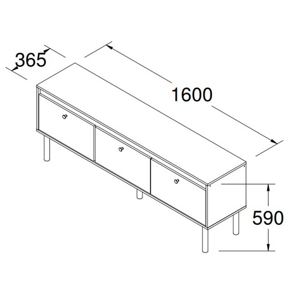 Rack TV Exit Menphis Hasta 70" Beige