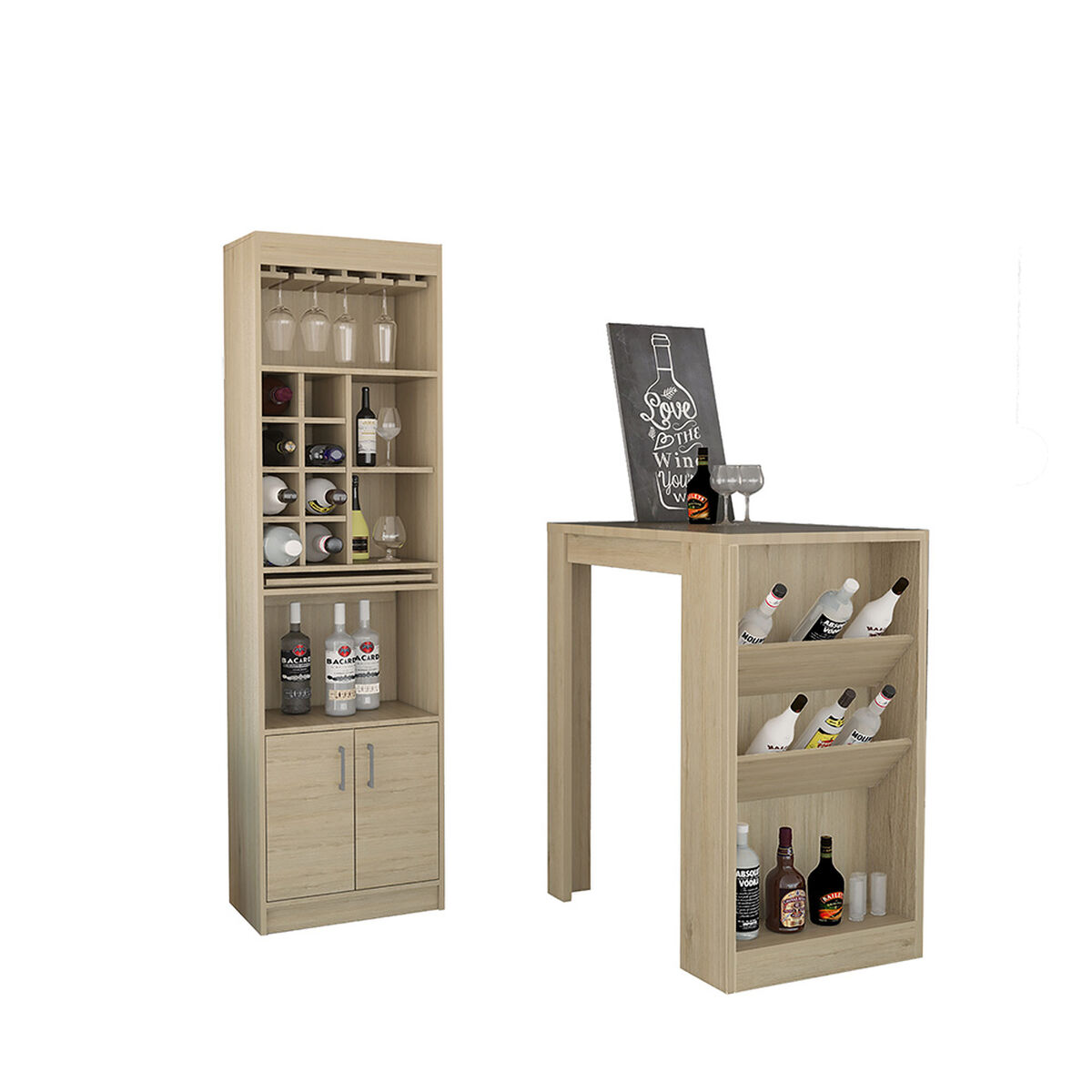 Combo Mesa de Bar + Bar TuHome Syrah