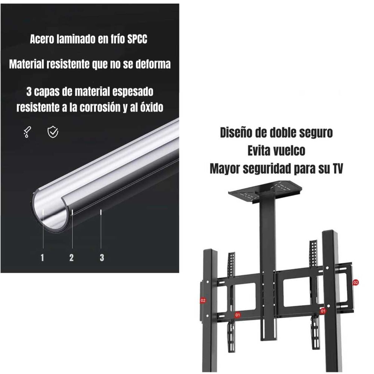 Soporte TV Pedestal LuBabycas 32" a 75"