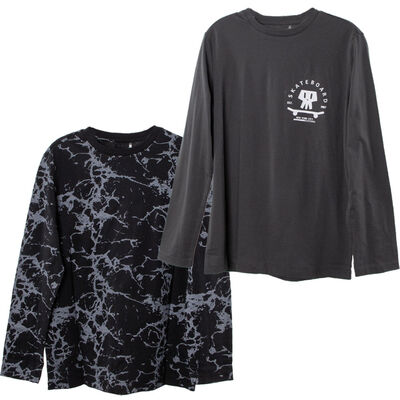 Imagen 1 del producto Pack 2 Polera Manga Larga Niño Cutback Grafito