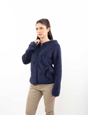 Imagen 1 del producto Polerón Peludo Mujer Icono Navy