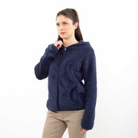 Polerón Peludo Mujer Icono Navy