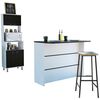Combo Mueble Microondas + Barra de Cocina TuHome Kitchen Blanco