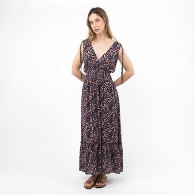 Vestido Maxi Sin Mangas Mujer Alma Morado, Rosado