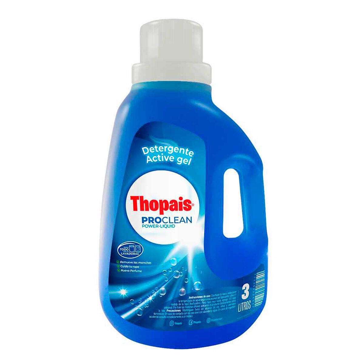 Combo 4 Detergentes Thopais Active Gel 3 lts.