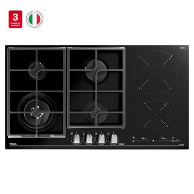 Imagen 1 del producto Encimera a Gas y Eléctrica Teka JZC 96342 BK  6 Quemadores