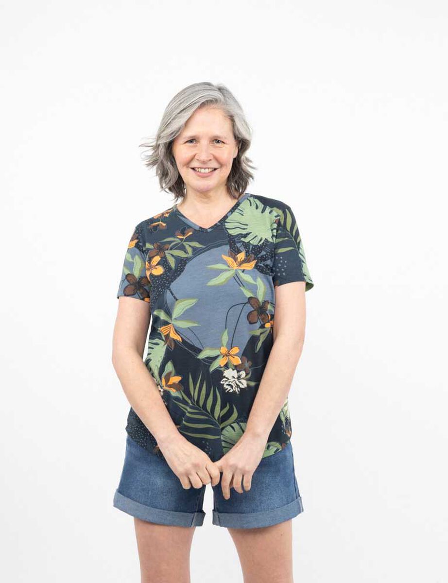 Polera Con Estampado Manga Corta Mujer Potman Club