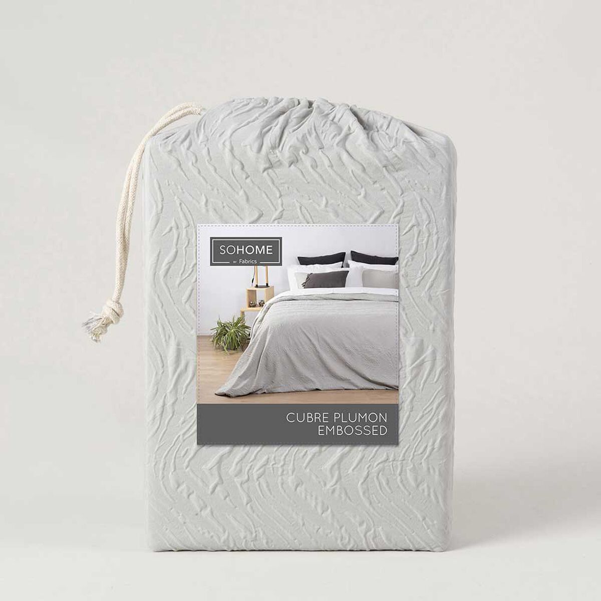 Funda Plumón SoHome 2 Plazas Organic Gris