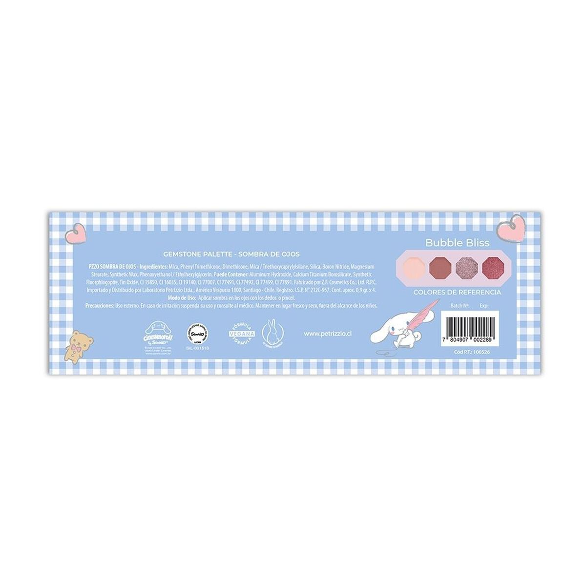Paleta de sombras Cinnamoroll  Petrizzio