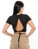 Polera Crop Manga Corta Escote Espalda Mujer Icono