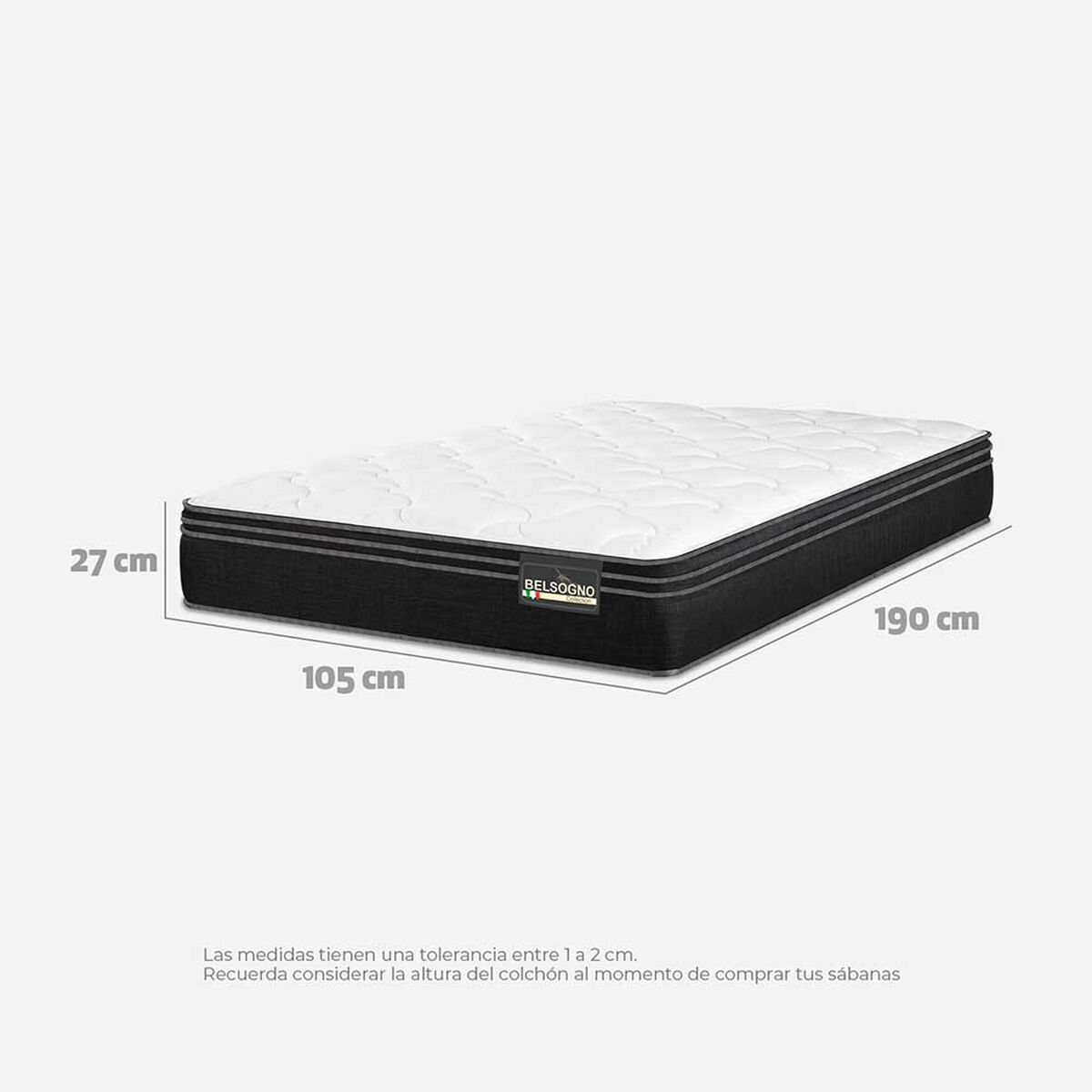 Colchón Belsogno 1,5 Plazas Premium